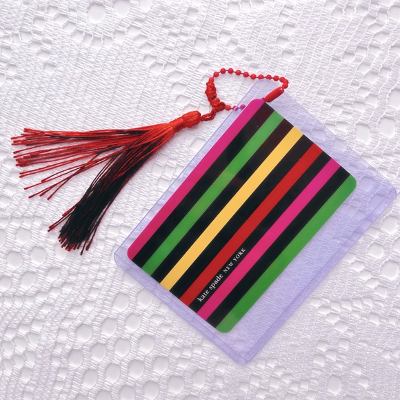 Kate Spade Playing Card 4 of Hearts 🩷 Bag Charm ♠️ - Picture 1 of 2